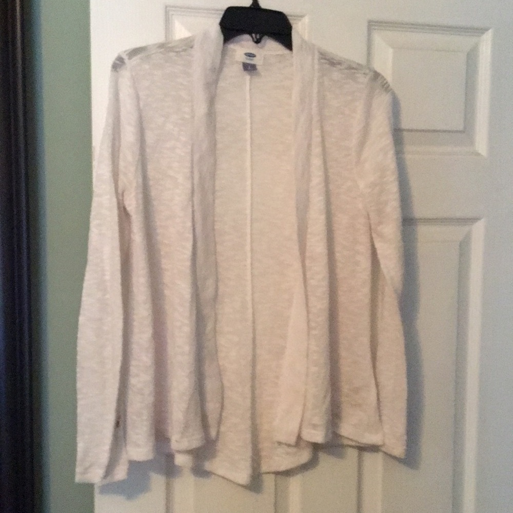 White cardigan